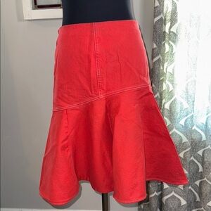 Lauren Jeans Company red denim skirt